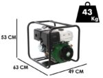 Motopompe thermique Greenbay GB-HPWP 80 – Hauteur d’élévation importante – avec raccords de 80 mm